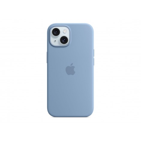 Apple iPhone 15 Silicone Case with MagSafe - Winter Blue | Apple | iPhone 15 Silicone Case with MagSafe | Case with MagSafe | Apple | iPhone 15 | Silicone | Winter Blue