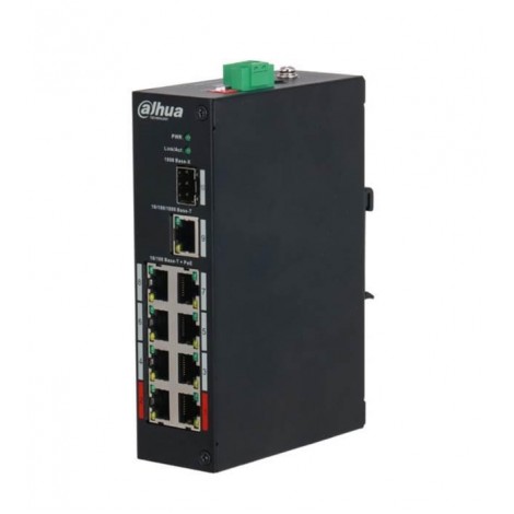Switch|DAHUA|PFS3110-8ET-96-V2|PoE ports 8|96 Watts|DH-PFS3110-8ET-96-V2