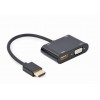 I/O ADAPTER HDMI TO HDMI/VGA/A-HDMIM-HDMIFVGAF-01 GEMBIRD