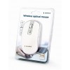 MOUSE USB OPTICAL WRL WHITE/SILVER MUSW-4B-06-WS GEMBIRD