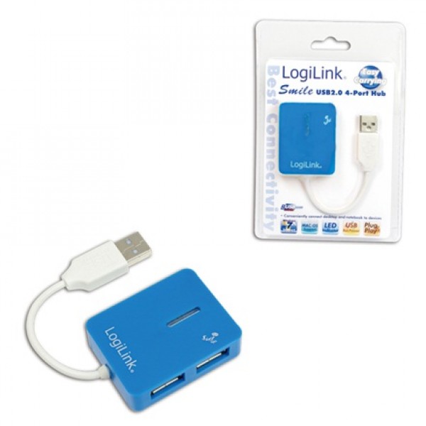 Logilink USB 2.0 Hub 4-Port, Smile, ...