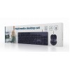 Gembird Multimedia desktop set KBS-UM-04	 USB Keyboard, Wired, Mouse included, US, Black