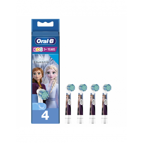 Oral-B Toothbruch replacement EB10 4 Frozen II Heads, For kids, Number of brush heads included 4