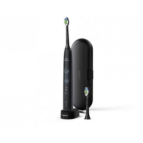 Philips Sonicare ProtectiveClean 5100 Electric toothbrush HX6850/47 Rechargeable, For adults, Number of brush heads included 2, Black, Number of teeth brushing modes 3, Sonic technology