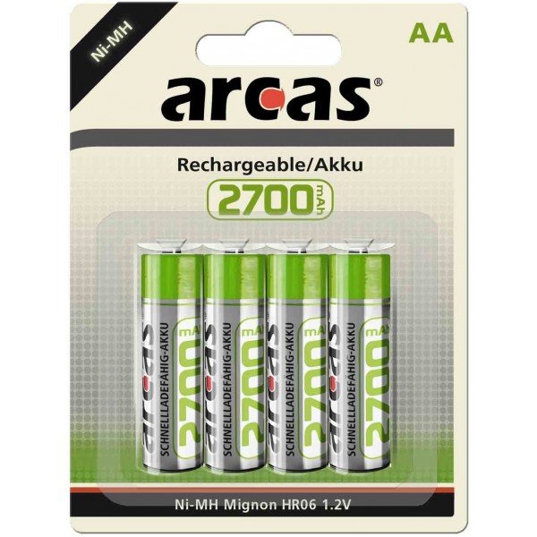 Arcas 17727406 AA/HR6, 2700 mAh, Rechargeable ...
