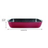 Stoneline Casserole dish 	21477 4.5 L, 40x27 cm, Borosilicate glass, Red, Dishwasher proof