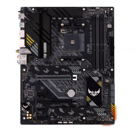 Asus TUF GAMING B550-PLUS WIFI II Processor family AMD, Processor socket AM4, DDR4 DIMM, Memory slots 4, Supported hard disk drive interfaces 	SATA, M.2, Number of SATA connectors 6, Chipset AMD B550,  30.5cm x 24.4cm