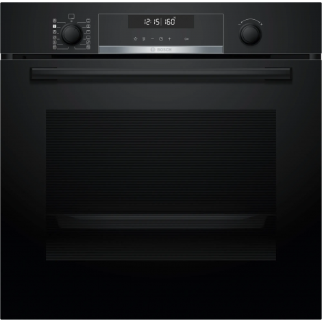 Bosch Oven HRA578BB0S Serie 6 71 L, Multifunctional, Pyrolysis, Electronic, Steam function, Height 59.5 cm, Width 56.8 cm, Black