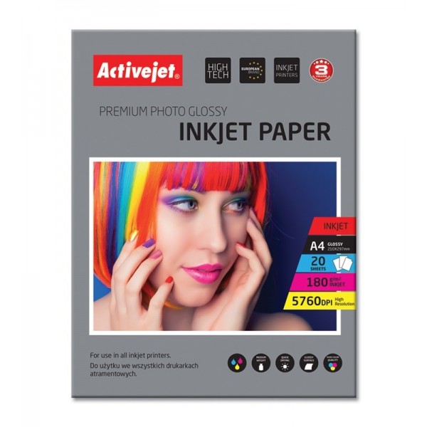 Activejet AP4-180G20 glossy photo paper; for ...