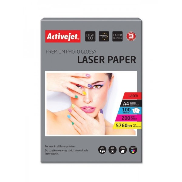 Activejet AP4-200G100L photo paper for laser ...