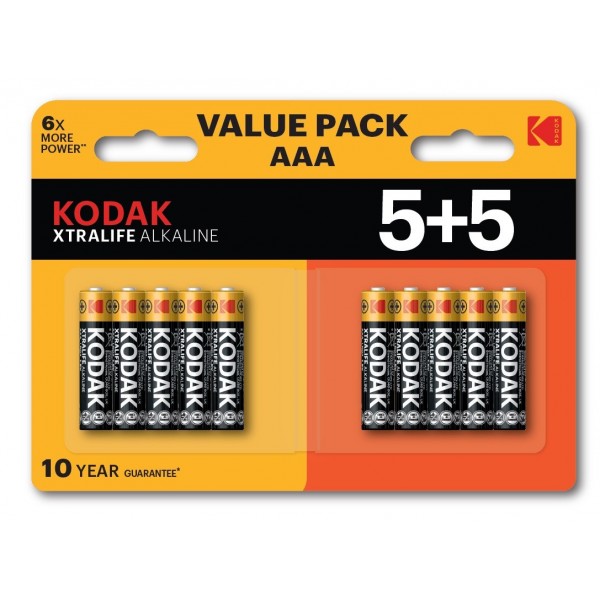 Kodak XTRALIFE Alkaline AAA Battery 10 ...