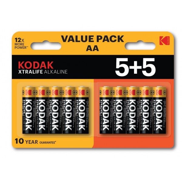 Kodak XTRALIFE Alkaline AA Battery 10 ...