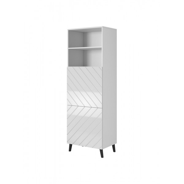 Cabinet ABETO 60x40x176.5 cm white/gloss white