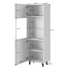 Display cabinet PAFOS 60x40x182 cm white matt