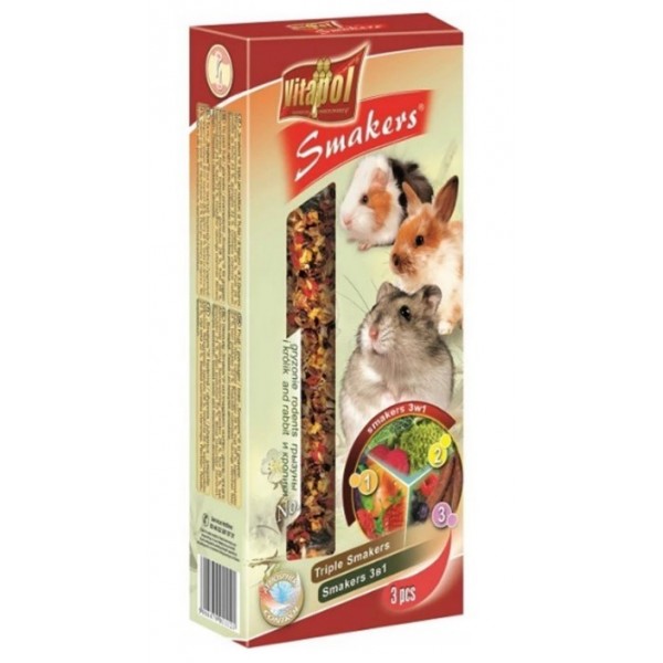 Vitapol Mix flasks (walnut-fruits-fruits-popcorn) for rodents ...
