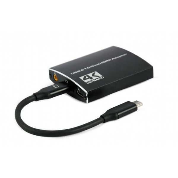 Gembird A-CM-HDMIF2-01 USB-C to dual HDMI ...