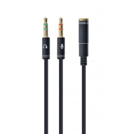 Gembird !Adapter audio stereo 3.5mm mini Jack/4PIN/ audio cable 0.2 m 2 x 3.5mm Black