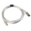 Lanberg CA-USBA-12CC-0018-TR USB cable 1.8 m USB 2.0 USB B Transparent
