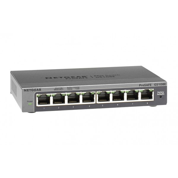 NETGEAR GS108E Managed Gigabit Ethernet (10/100/1000) ...