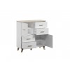 Cama Sideboard LOTTA 110 2D4S white/sonoma oak