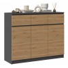 3D3S chest of drawers 120x40x97 cm, anthracite/artisan