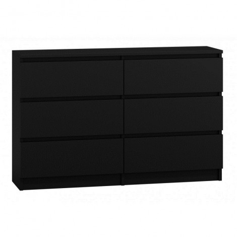 Topeshop M6 120 CZERŃ chest of drawers