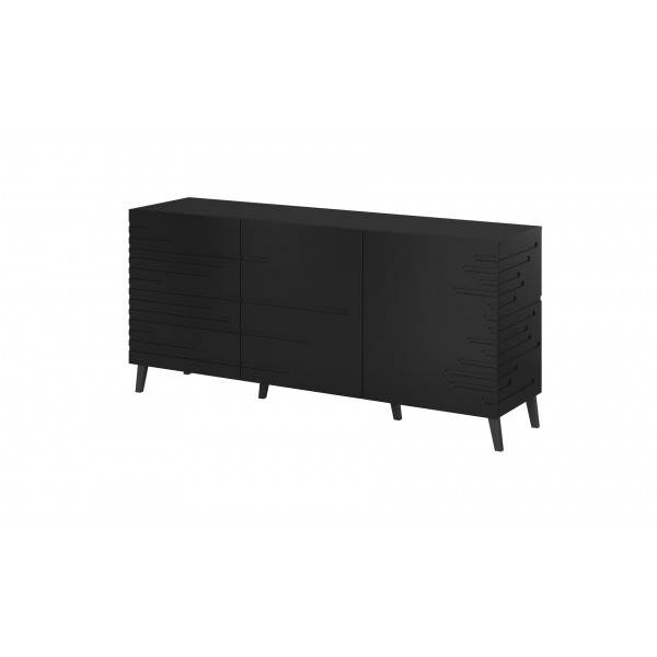 Nova chest of drawers 155x40x72 Black ...