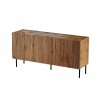 JUNGLE chest of drawers 152x40.5x74.5 oak wotan + black legs