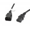 Lanberg CA-C13E-11CC-0030-BK power cable Black 3 m C13 coupler C14 coupler