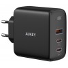AUEKY Omnia Mix 3 PA-B6S Wall charger 1x USB 2x USB-C Power Delivery 3.0 90W Black