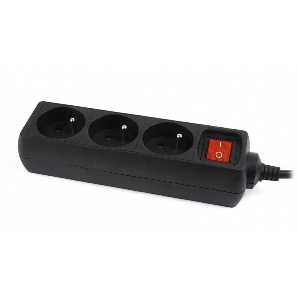 Gembird EG-PSU3F-01 surge protector Black 3 ...