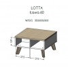 Cama LOTTA 60 coffee table white/sonoma oak