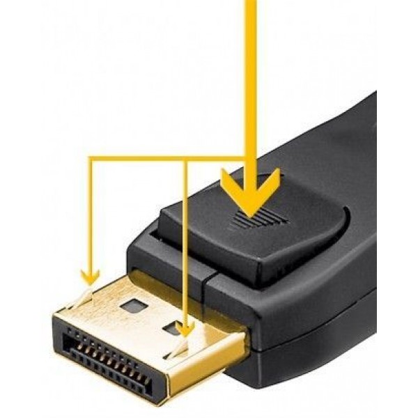 Goobay DisplayPort connector cable 1.2, gold-plated ...
