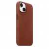 Apple 14 Leather Case with MagSafe Umber