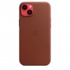 Apple 14 Plus Leather Case with MagSafe Umber