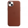 Apple 14 Plus Leather Case with MagSafe Umber