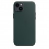 Apple 14 Plus Leather Case with MagSafe Forest Green