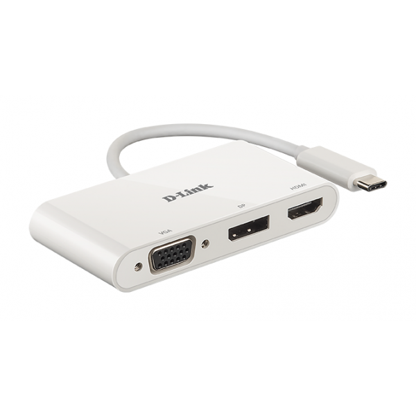 D-Link 3-in-1 USB-C to HDMI/VGA/DisplayPort Adapter ...