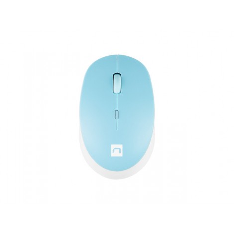Natec Mouse Harrier 2 	Wireless, White/Blue, Bluetooth
