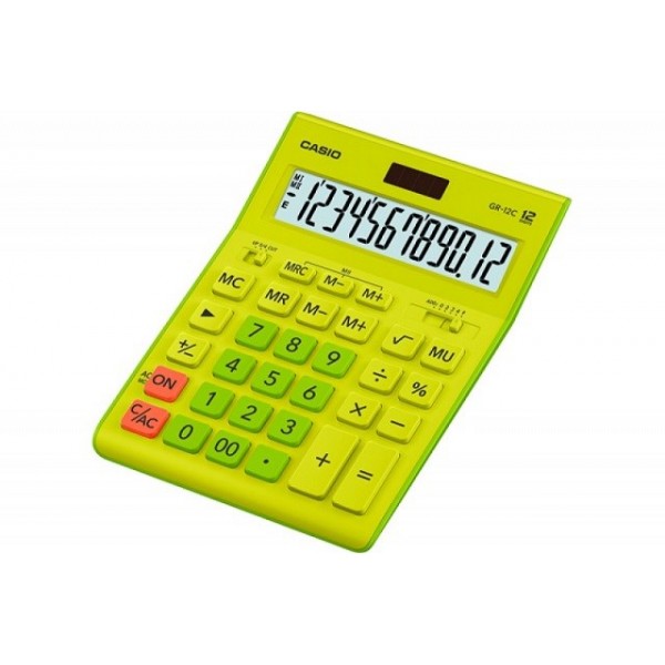 CASIO CALCULATOR GR-12C-GN OFFICE LIME GREEN, ...