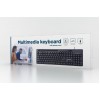 KEYBOARD MULTIMEDIA USB ENG/BLACK KB-UM-108 GEMBIRD