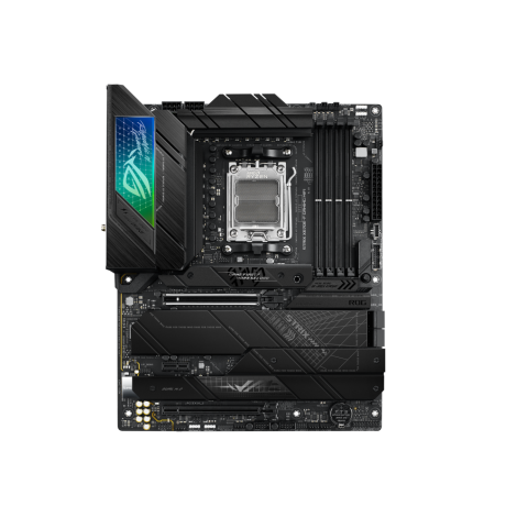 Asus ROG STRIX X670E-F GAMING WIFI Processor family AMD, Processor socket AM5, DDR5 DIMM, Memory slots 4, Supported hard disk drive interfaces 	SATA, M.2, Number of SATA connectors 4, Chipset  AMD X670, ATX