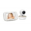 Motorola VM855 CONNECT 5.0” Portable Wi-Fi Video Baby Monitorwith Flexible Crib Mount, White/Gold