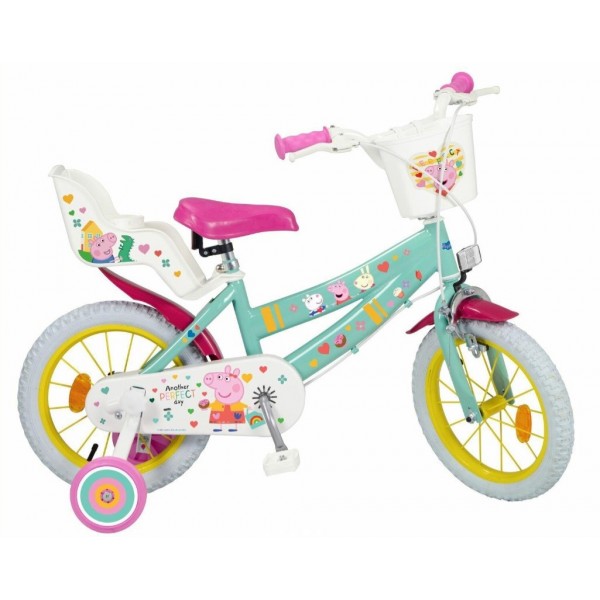 Children's bicycle 14" Peppa Pig green ...