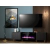 RTV cabinet PAFOS EF with electric fireplace 180x42x49 black matt