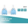 Patch cord U/UTP kat.5e PVC 0,5m Biały