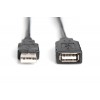 Kabel przedłużający USB 2.0 HighSpeed Typ USB A/USB A M/Ż aktywny, czarny 15m