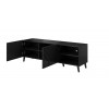 RTV cabinet ABETO 150x42x52 black glossy