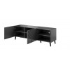 RTV cabinet ABETO 150x42x52 graphite/gloss