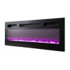 RTV EVA cabinet with electric fireplace 180x40x52 cm graphite/glossy graphite